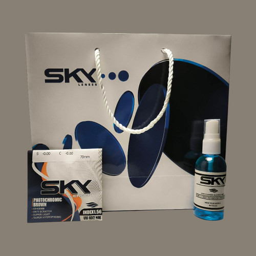 عدسی فتوکرومیک قهوهای (Photochromic Brown) برند SKY