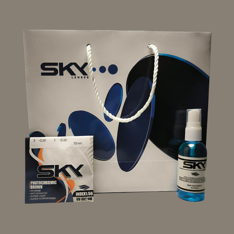 عدسی فتوکرومیک قهوهای (Photochromic Brown) برند SKY