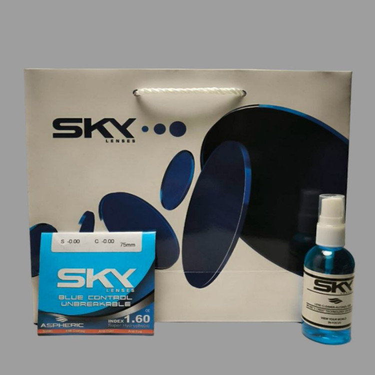 عدسی نشکن بلوکنترل (Unbreakable-Blue control) 1.60 برند SKY