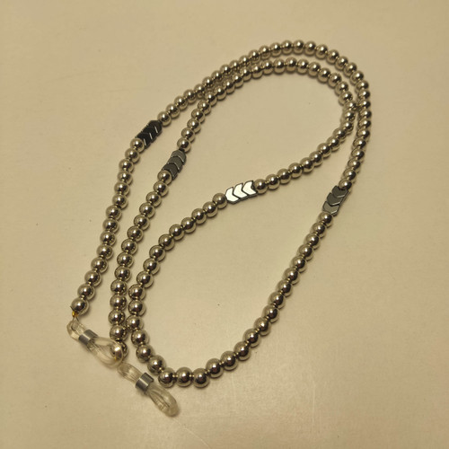 بند عینک نقره ای مرواریدی