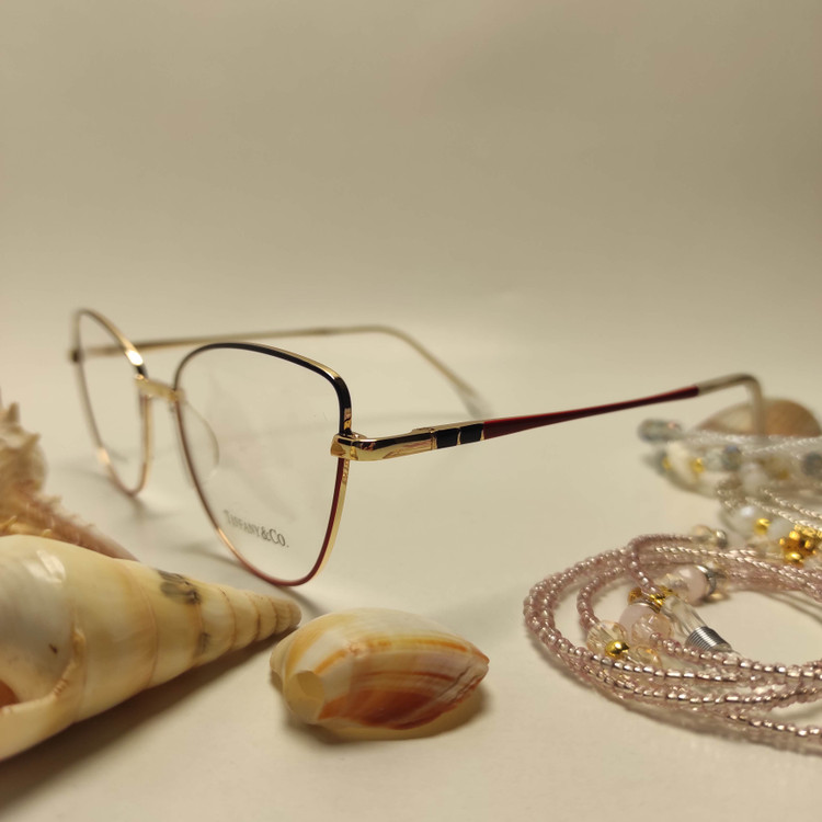 عینک طبی زنانه فلزی پد یک تیکه برند TIFFANY کد 8572