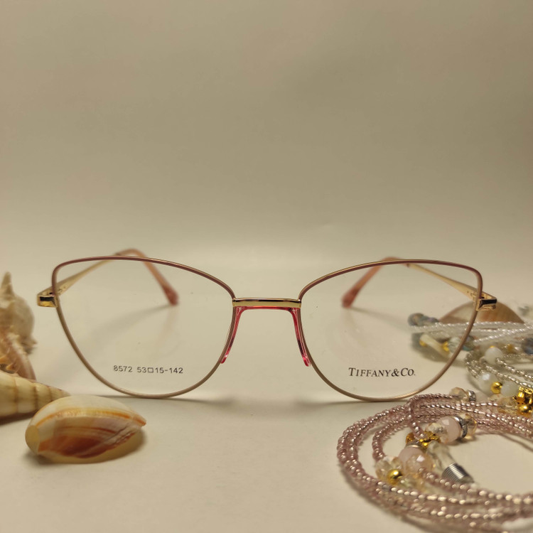 عینک طبی زنانه فلزی پد یک تیکه برند TIFFANY کد 8572