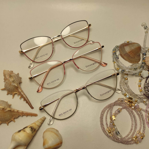 عینک طبی زنانه فلزی پد یک تیکه برند TIFFANY کد 8572