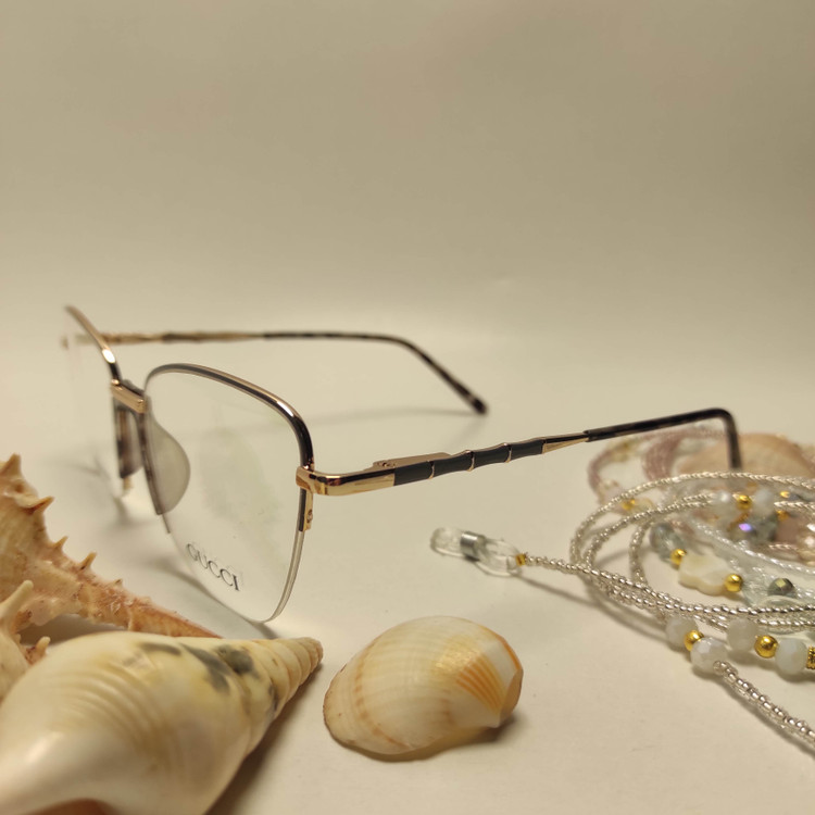 عینک طبی زنانه فلزی پد یک تیکه برند GUCCI کد 8823