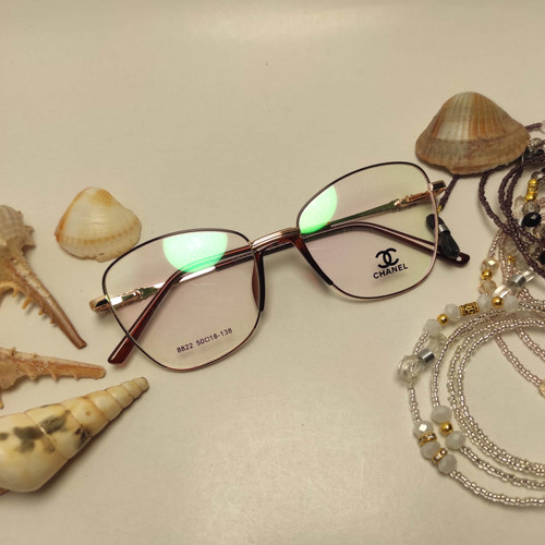 عینک طبی زنانه فلزی پد یک تیکه برند CHANEL کد8822