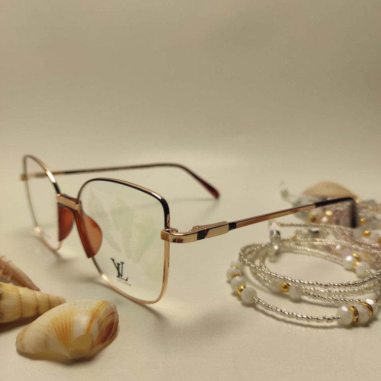 عینک طبی زنانه فلزی پد یک تیکه برند LOUIS VUITTON کد 8827