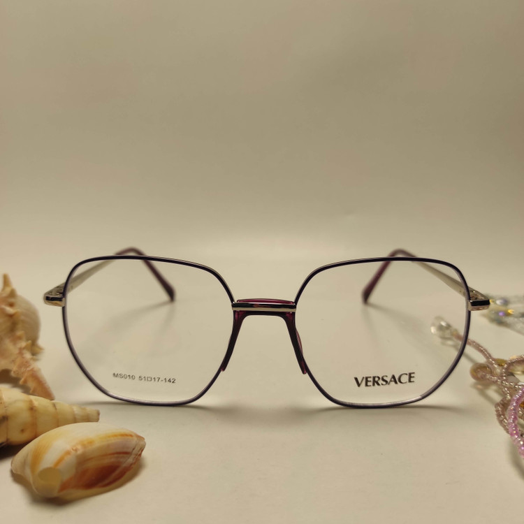 عینک طبیزنانه فلزی پد یک تیکه برند VERSACE کد 010