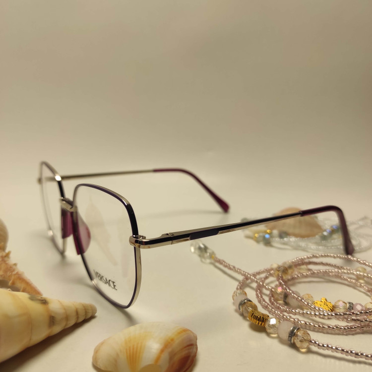 عینک طبیزنانه فلزی پد یک تیکه برند VERSACE کد 010