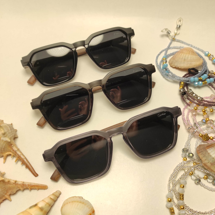 عینک آفتابی دسته چوب CARTIER کد 2525
