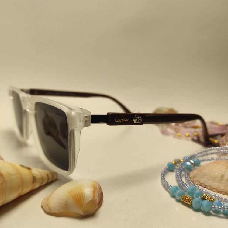 عینک آفتابی دسته چوب CARTIER کد 2511