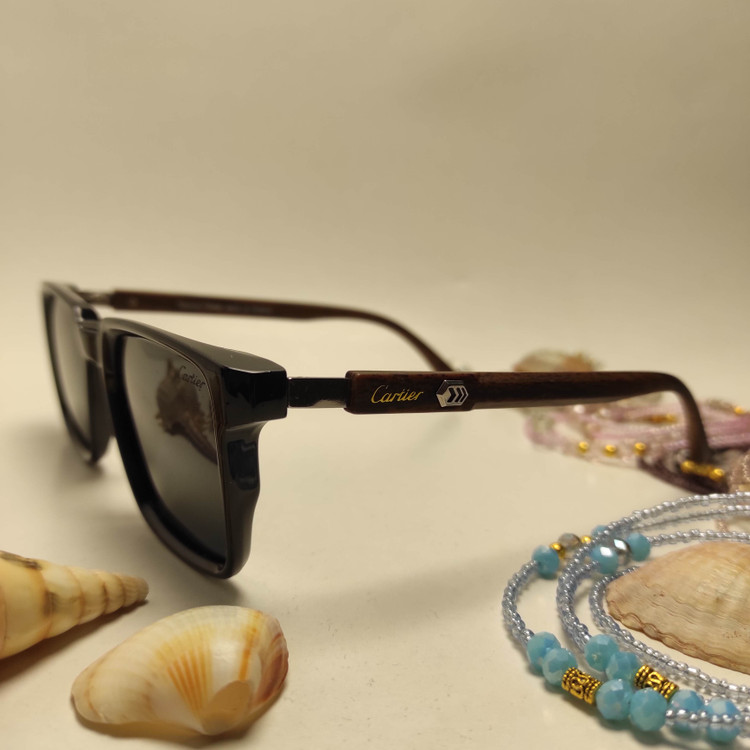 عینک آفتابی دسته چوب CARTIER کد 2511