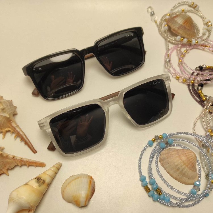 عینک آفتابی دسته چوب CARTIER کد 2511