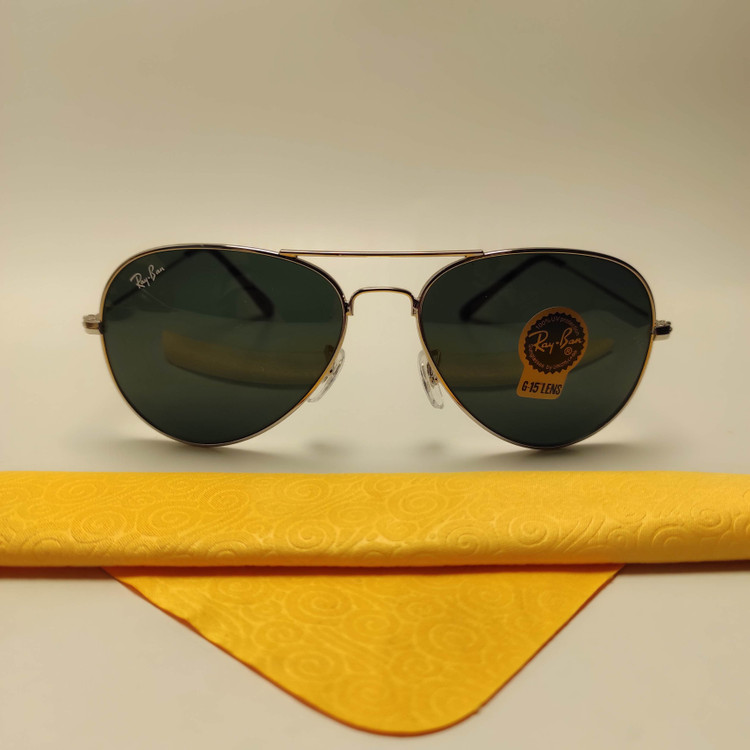عینک مردانه فلزی ریبن شیشه ای خلبانی RAY BAN کد 3024