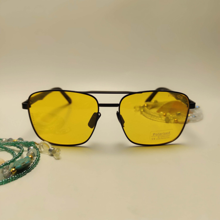 عینک دید در شب مردانه POLICE جزئیات فریم فلزی