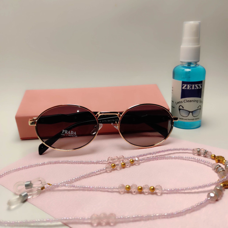 عینک آفتابی فانتزی زنانه باریک PRADA کد 3173 - PRADA - عینک آفتابی
