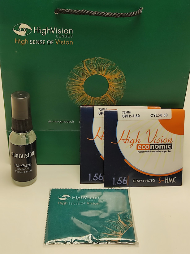 عدسی فتوکرومیک 1.56 اکو برند های ویژن High vision